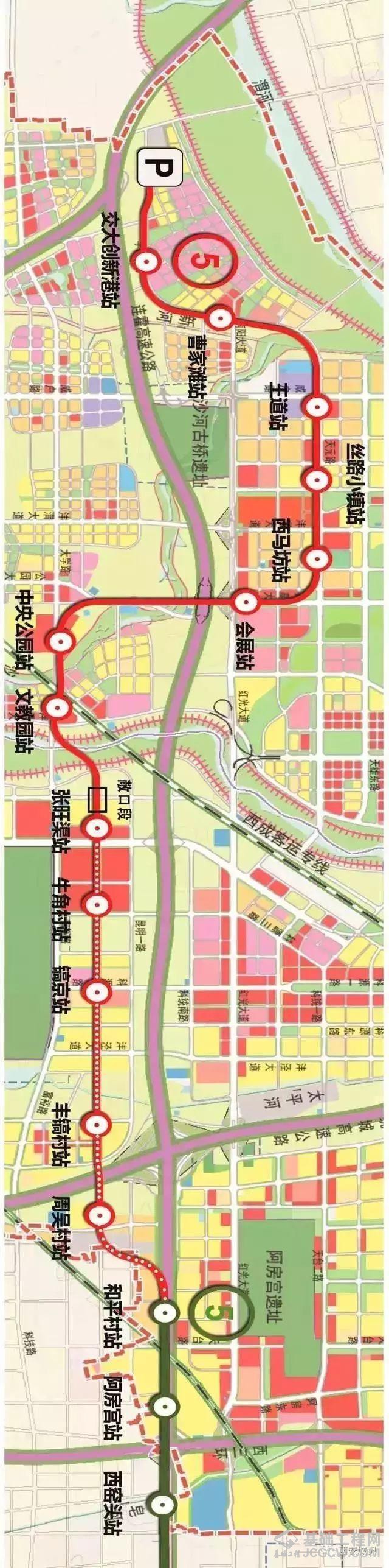 西安市地铁5号线路图图片